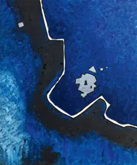 Ohne Titel by David Ostrowski, 1998, Mischtechnik auf Leinwand, sold May 2017