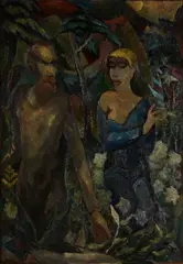 Werner Heuser, "Begegnung", 1921, Öl auf Leinwand