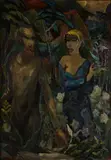 Werner Heuser, "Begegnung", 1921, Öl auf Leinwand