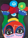 Karel Appel, Ohne Titel, Farblinolschnitt auf Bütten