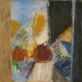 B. (Marc Antoine Bissière) Louttre B., "Petite musique de nuit", 1991, Acryl und Sand auf Leinwand