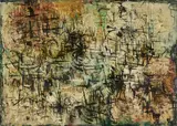 Rolf Cavael, No/59/06, 1959, Öl auf Hartfaserplatte