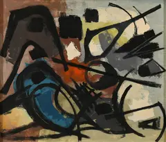 Rolf Cavael, 'Bewegung aus der Mitte', 1954, Öl auf Hartfaser