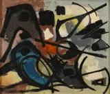 Rolf Cavael, 'Bewegung aus der Mitte', 1954, Öl auf Hartfaser