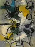 Rolf Cavael, Ohne Titel, Öl auf Hartfaserplatte