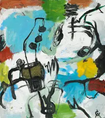 Rolf Cavael, Auktion 414, Los 569, 1973, Öl auf Spanplatte