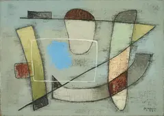 Josef Wedewer, "Metaphysisch", 1951, Öl auf Leinwand