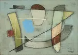 Josef Wedewer, "Metaphysisch", 1951, Öl auf Leinwand