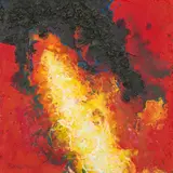 Gerhard Fietz, Ohne Titel, 1990, Öl und Sand (?) auf Hartfaser