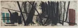 Hans Hartung, G 4, 1953, Farbige Aquatintaradierung auf ARCHES (Wasserzeichen)