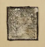 Karl Fred Dahmen, Materialbild, Mischtechnik auf Hartfaserplatte