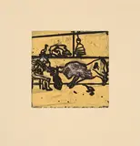 Jorge Castillo, Aus: Hommage à Goya, 1973, Farbradierung auf Japan