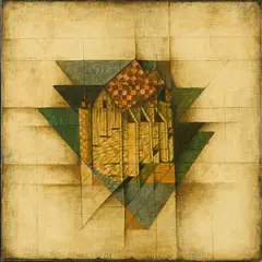 Brigitte Coudrain, "L`Église de Serans", 2001, Öl auf Leinwand
