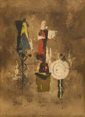 Johnny Friedlaender, Signe des Temps, 1973, Farbradierung auf ARCHES FRANCE (Wasserzeichen)