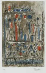 Roger Bissière, Ohne Titel, Farbradierung auf Velin