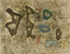Rolf Cavael, No 314, 1949, Mischtechnik auf Velin
