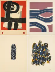 Raoul Ubac, Konvolut von 4 Druckgrafiken, Ohne Titel