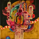 Matko Trebotić, Dalmatinische Impressionen I, 1971, Acryl auf Leinwand