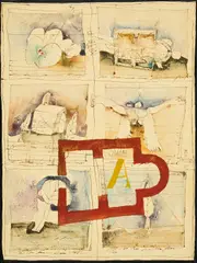 Ohne Titel by Matko Trebotić, 1982, Acryl auf Leinwand, sold Nov 2025