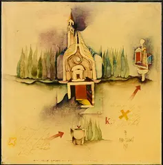 Ohne Titel by Matko Trebotić, 1978, Acryl auf Leinwand, sold Nov 2025