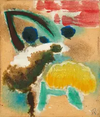 Rolf Behm, "Kleines Wesen XII", 1996, Öl auf Leinwand