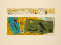 Henri Goetz, Ohne Titel, 1974, Farbradierung auf ARCHES FRANCE (Wasserzeichen)