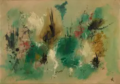 Rolf Cavael, Nr. 56/254, Acryl auf Papier