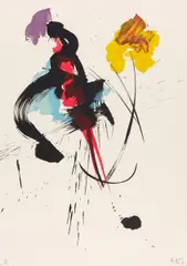 Ohne Titel by Jean Miotte, 1974, Farblithografie auf ARCHES FRANCE (Wasserzeichen), sold Sep 2017