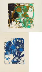 Konvolut von 2 Druckgrafiken by Heinz Kreutz, Ohne Titel, sold Nov 2025