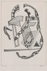 Rolf Cavael, Ohne Titel, 1937, Kugelschreiber und Bleistift auf Velin