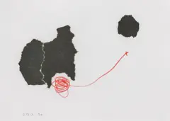 Brigitte Matschinsky-Denninghoff, Ohne Titel, 1991, Collage und Buntstift auf Papier