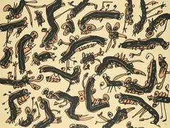 Antonio Saura Atarés, L'envie, 1994, Farblithografie auf ARCHES FRANCE (Wasserzeichen)