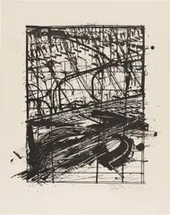 Ohne Titel by K.R.H. Sonderborg, 1975, Lithografie auf ARCHES FRANCE (Wasserzeichen), sold Sep 2017