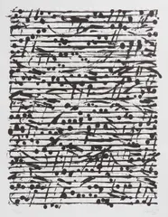 Günther Uecker, Optische Partitur Ulm, 2000, Lithografie und Prägedruck auf Velin