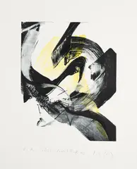 Karl Otto Götz, Tulin I, 2002, Lithografie auf FA 5 FABRIANO 50% COTTON (Wasserzeichen)
