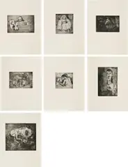 Johnny Friedlaender, Dresde - La-Haye - Paris 1930-1939, 11 Radierungen auf ARCHES FRANCE (Wasserzeichen)