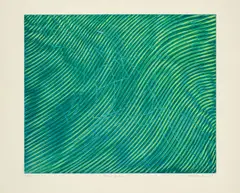 Stanley William Hayter, "Shoal Green", 1967, Farbradierung auf BFK RIVES (Wasserzeichen)