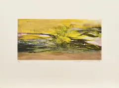 Zao Wou-ki, Ohne Titel, 1967, Farbaquatinta auf ARCHES (Wasserzeichen)