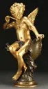 Louis-Alexandre Bottée, Cupid, Gilt bronze