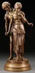 Charles Georges Ferville-Suan, Amour, Bronze with brown patina