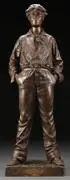 Le Siffleur (The Whistler) by Rene Charles Masse, Bronze with dark brown patina, offered Jun 2013