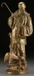 Ernest Wante, Pierot Training a Duck, Bronze