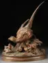 Alphonse Alexandre Arson, Hen Pheasant Feeding Her Chicks, Bronze with light brown patina
