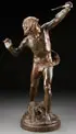 Émile Laporte, Acteon, Bronze with dark brown patina