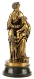 Louis Sauvageau, Femme et Amour, Le Feu, Bronze with brown patina