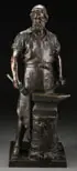 Wilhelm Albermann, Blacksmith, Bronze with dark brown patina