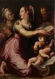 Giorgio Vasari, The Holy Family, Oil on joined wood panel