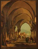 Francesco Guardi, View of the Portico of the Palazzo Ducale, Venice, Oil on canvas