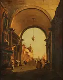 Giacomo Guardi, Venetian Capriccio, Oil on canvas