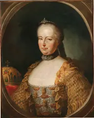 Portrait of Maria Theresa, Empress of Austria by Pierre Bernard, Oil on canvas in feigned oval, offered Nov 2012